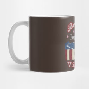 Retro Vintage Betsy Ross Flag Pennsylvania State 1776 Victory, Great Distressed Patriotic America Flag Gift Mug